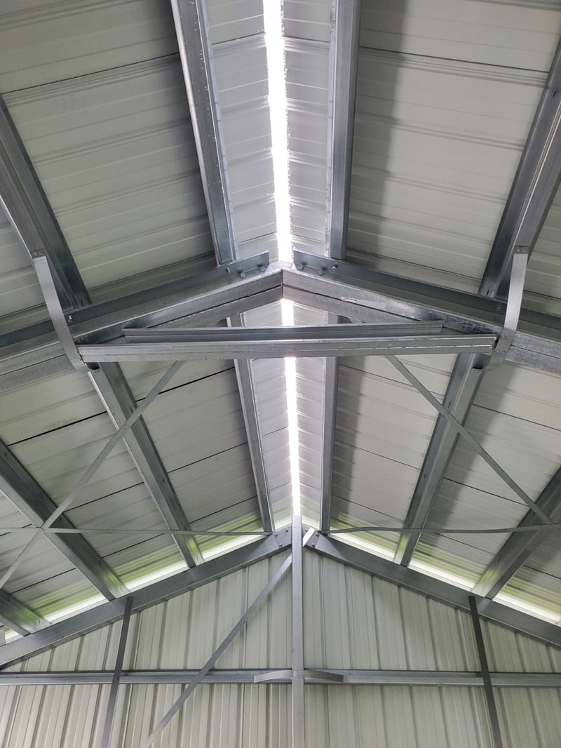 Pre-engineered metal building used as a modern residential home