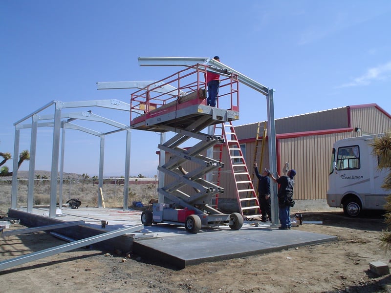 EasyFrame cold-formed steel building used for mechanical equipment
