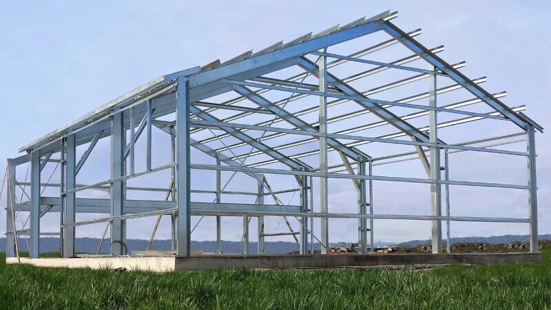 Exterior framing of a cold-formed steel building