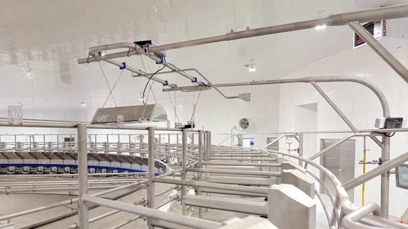 Finished agricultural facility by Fox Cities Builders: wide exterior view