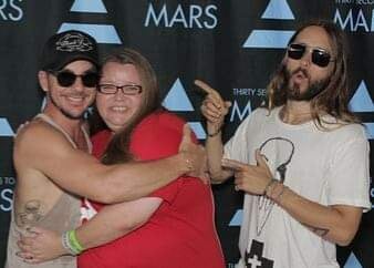 Heather with Thirty Second to Mars Band Members