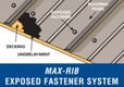 Max-Rib exposto fixador de coberturas metálicas