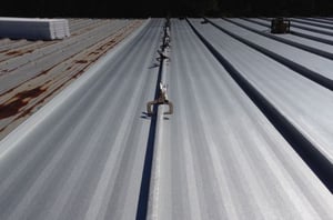 solar panels on metal roof