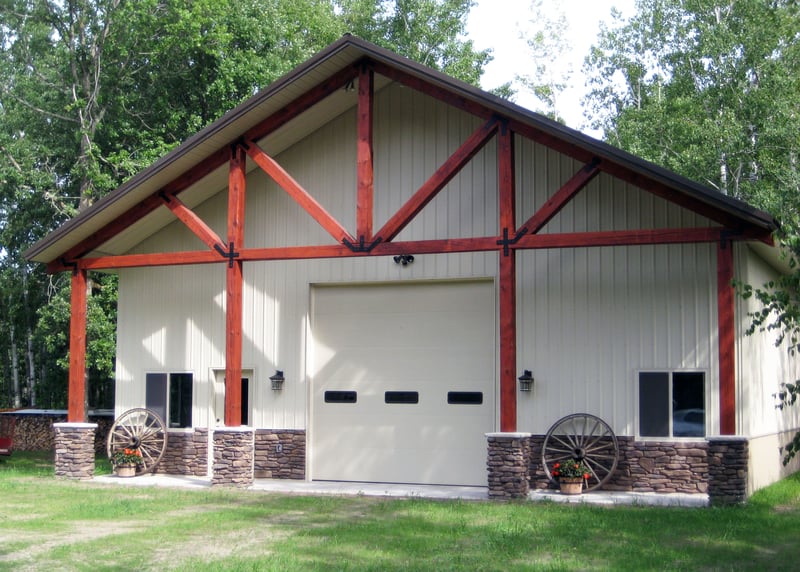Garage_Post Frame_Mesa_Regal White Wall