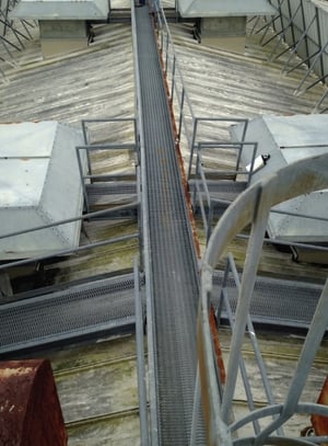 Southwest Airlines Aircraft hangar roofing before recovering