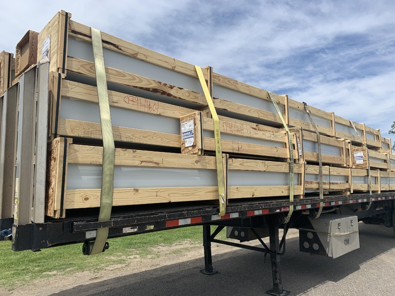 Standing Seam Crate Packaging on Flatbed-1