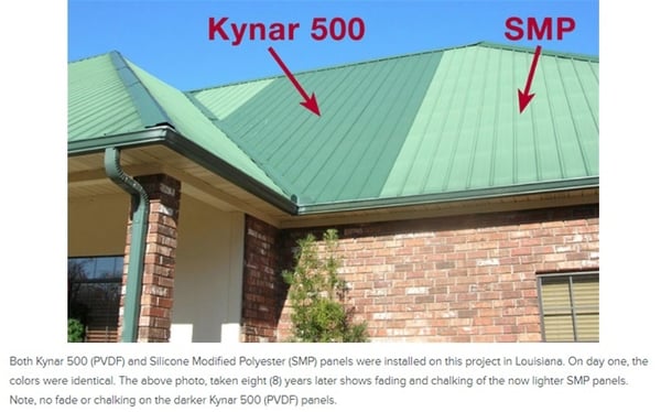 comparing metal roof colors 