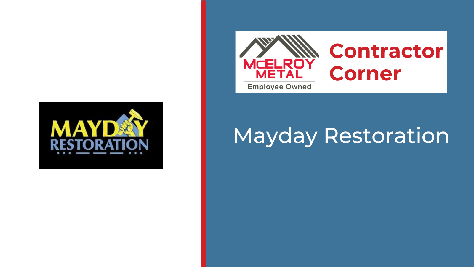 Contractor Corner - Mayday Restoration