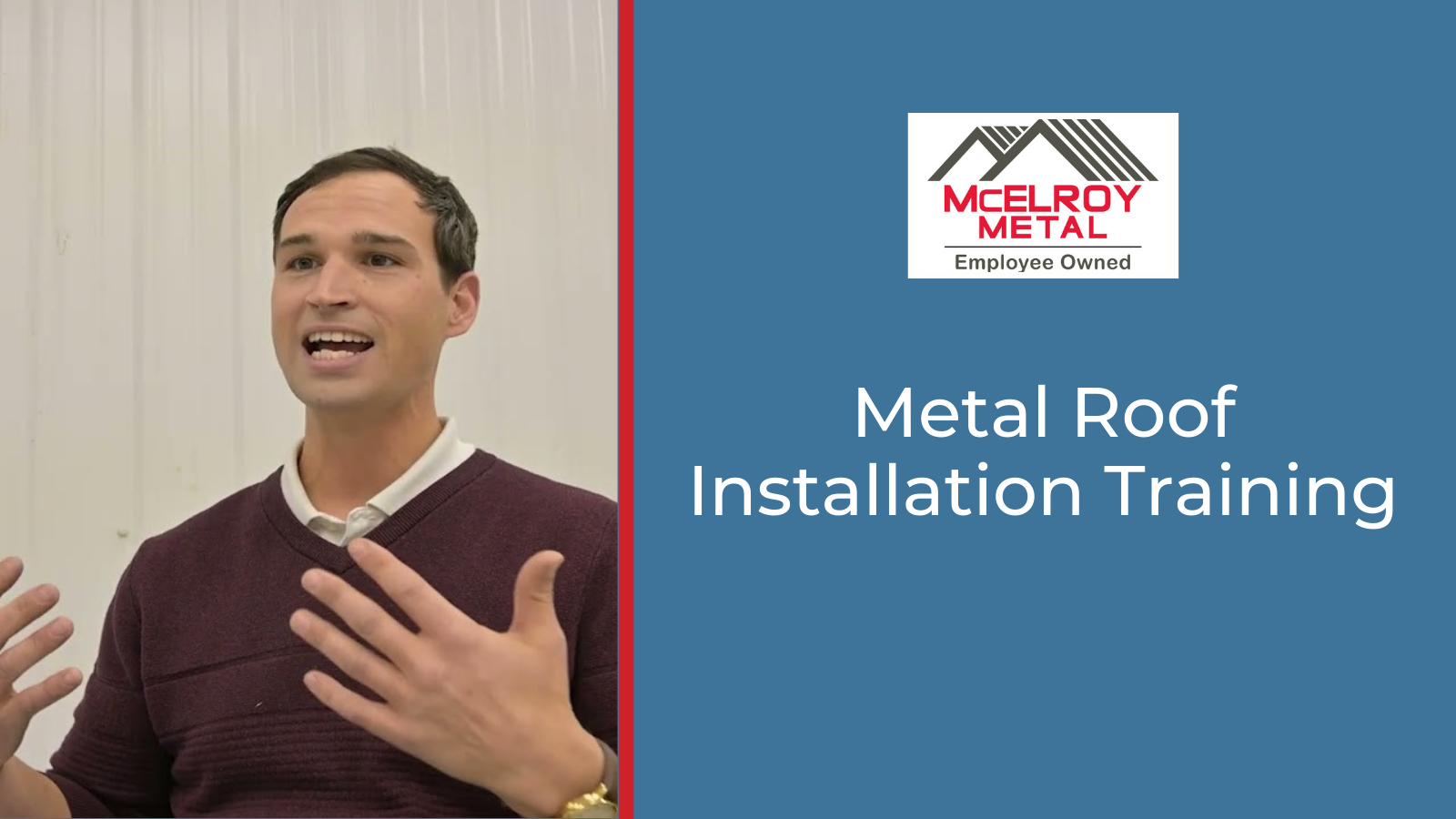 Metal Roof Installation Training