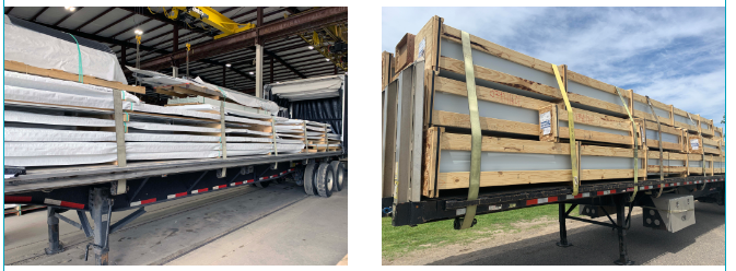 Hybrid Metal Panels Loaded on Truck